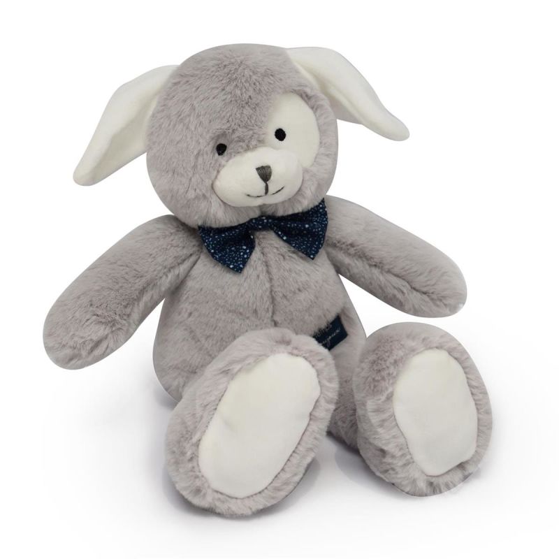  - peluche grisou chien fabriqué en france - gris 28 cm 